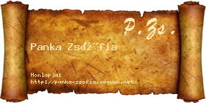 Panka Zsófia névjegykártya